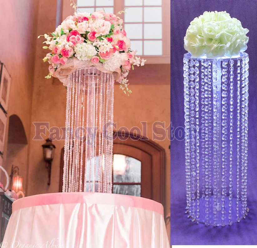 50 Cm Di Altezza Matrimonio Acrilico Supporto Da Tavolo Da Tavolo In Cristallo Centrotavola Di Fiori Decorazione Oggetti Di Scena Di Nozze 10 Pz Lotto Wedding Props Crystal Table Centerpiecestable Decoration Wedding Aliexpress