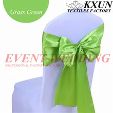 50 шт./лот 20 Цвет чехол для свадебного стула створки атласный тканевый галстук лента резинка-украшение отель вечерние поставки