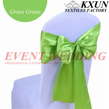 

50pcs/lot 20 Color Wedding Chair Cover Sash Satin Fabric Bow Tie Ribbon Band Decoration Hotel Party Supplies
