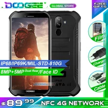 アップグレード 3 ギガバイト + 32 ギガバイト DOOGEE S40 5.5 "HD 4 3g ネットワークの携帯電話 IP68 防水 4650mAh 8MP MT6739 アンドロイド 9.0 パイスマートフォ(China)