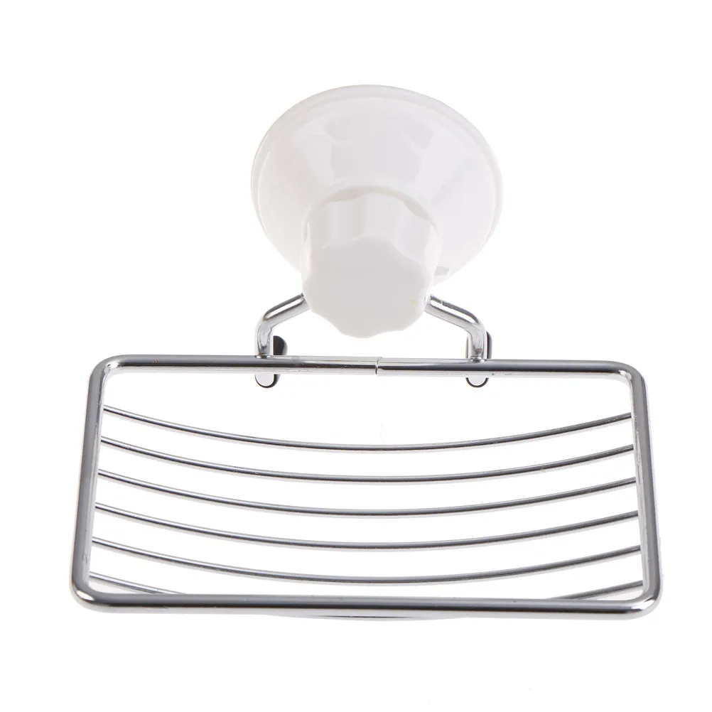 1PCS Shower Soap Dish Holder Shower Tray Bathroom Accessories Stainless Steel Strong Suction Bathroom Soap Holder