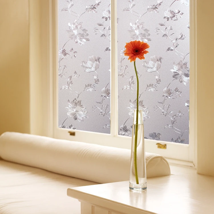 50x100cm floral pattern glass film opaque glass Sticker bathroom