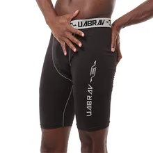 Летние мужские короткие компрессионные эластичные быстросохнущие спортивные колготки для тренировок, фитнеса, марафона, спортзала, тренировок