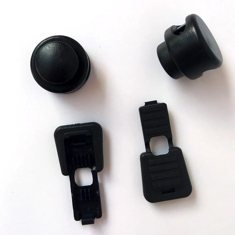 JUP1-10 Sets Blacke Shoes Buckles Decorative Buckles Closures Plastic Stopper Toggle Clip Apparel Shoelace Sportswear Accessorie