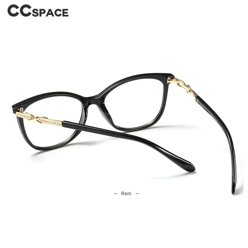 Кошачий глаз очки со стразами оправы для мужчин и женщин Оптические модные компьютерные очки 45705