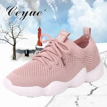 Ceyue для женщин прогулочная обувь весна сетки Slip on бег обувь Легкий вес женская спортивная обувь Zapatillas de mujer