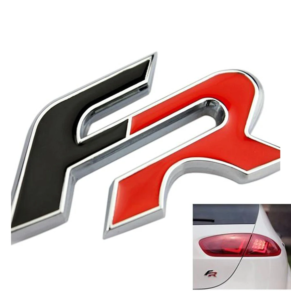 Автомобильная 3D металлическая эмблема FR Автомобильная Эмблема для кузова значок наклейка отделка Литье эмблемы для сиденья Ibiza Altea Leon Honda оформление для автомобиля toyota