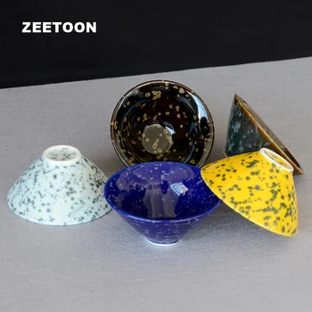 

5PCS/Lot 60ml Jingdezhen Ceramic Colorful Teacup Chinese Kung Fu Tea Set Pottery Master Tea Cup Drinkware Vintage Home Decor