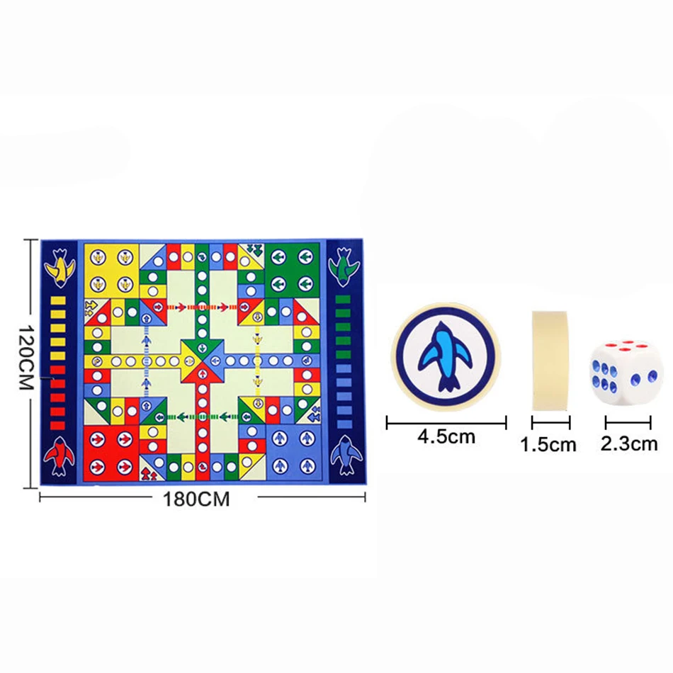 Aeroplane Chess Crawl Puzzle Mat Flying Set Waterproof Play Ludo Game Baby Children Educational WJ217 4