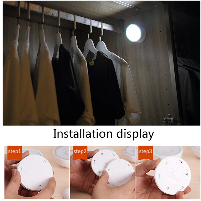 

USB Charging Motion Sensor Activated Wall Light Induction Nightlight Lamp for Hallway Closet HVR88