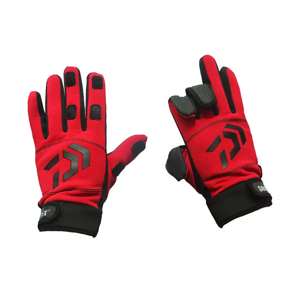 

Anti-slip Winter Warm Fishing Gloves Non-slip 3 Fingers Cut Out Sports fishing gloves Warm fabric winter fishing accessories