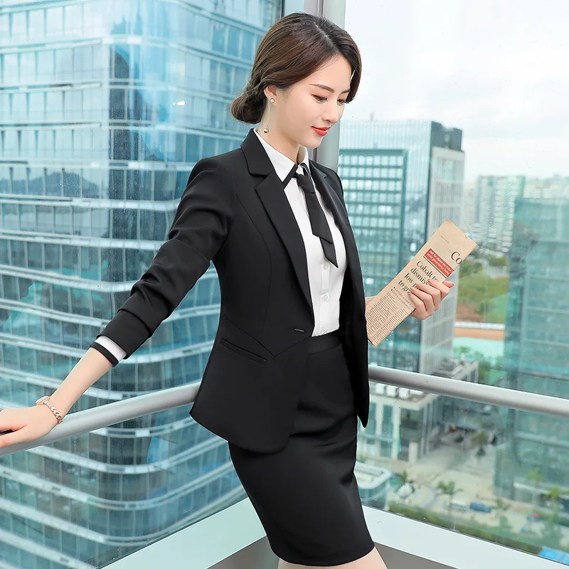 

New autumn student interview long-sleeved waist invisible bag temperament business clothing