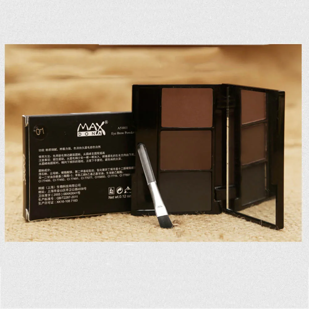New 3 Color Eyebrow Powder Palette Cosmetic Eye Brow Enhancer Long-lasting Waterproof Makeup Eye Shadow With Brush Mirror Kits New 3 Color Eyebrow Powder Palette Cosmetic Eye Brow Enhancer Long-lasting Waterproof Makeup Eye Shadow With Brush Mirror Kits