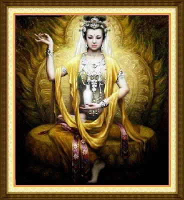 

Needlework,DIY Cross stitch,Sets For Embroidery kits,Buddhism Goddess religious Cross-Stitch,Famous Painting Wall decoration