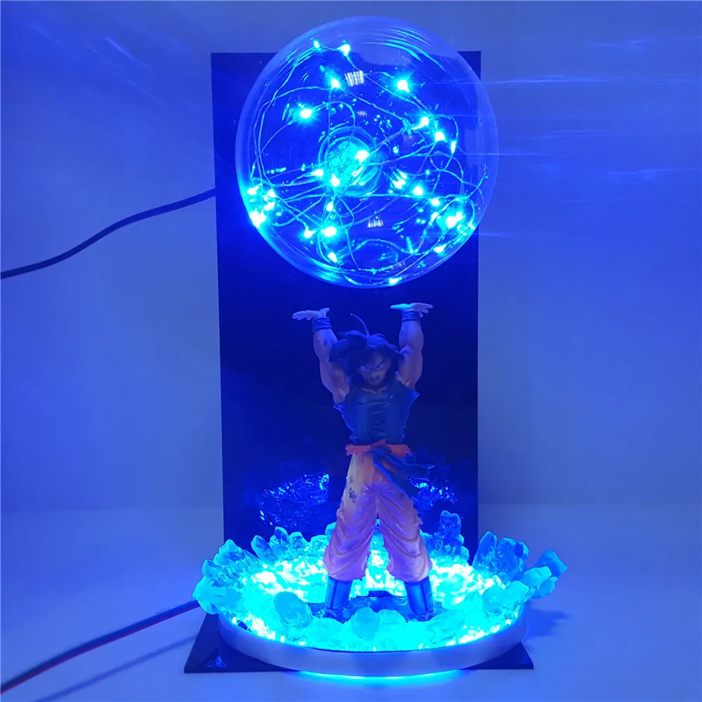 

Dragon Ball Z Action Figures Sun Goku Spirit Bomb Kamehameha DIY LED Lamp Anime DBZ Super Saiyan Goku Figurine Toys Collectible
