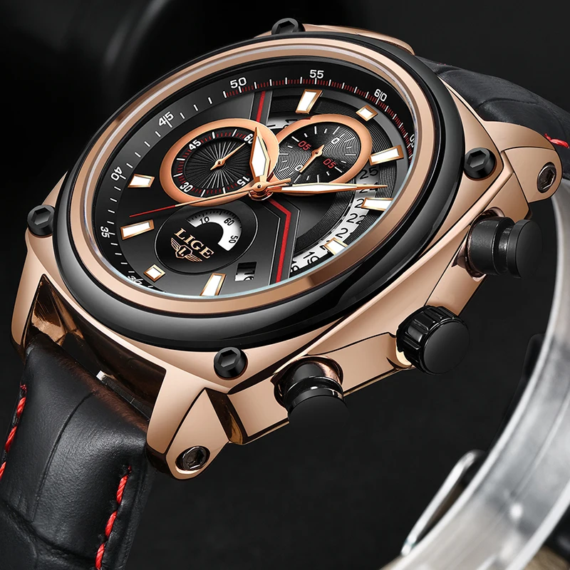 

Relogio LIGE Mens Watches Brand Luxury Fashion Luminous Waterproof Sport Watch Male Chronograph Quartz Clock Relogio Masculino