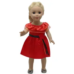 Девушка Кукла одежда красное платье для 18 дюйм(ов) ов) кукла платье куклы аксессуары X-59 Прямая доставка