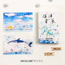Oceanic Stars Sea Animal Mini Lomo Card Greeting Card Postcard Birthday Letter Envelope Gift Card Set Message Card