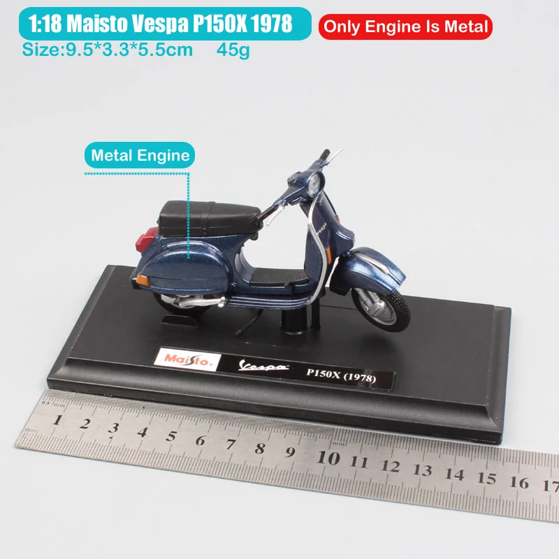 Beste Kind 1 18 schaal merk kleine maisto Piaggio Vespa PX P 150X1978 motor scooter motorfiets straat fiets diecast auto speelgoed modellen