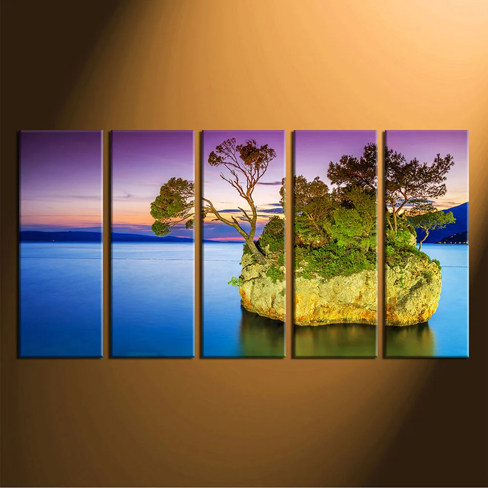 

5 Piece Multi Panel Canvas, Blue Sea Artwork, Ocean Canvas Photography, Ocean Wall Decor, Ocean Huge Canvas Print, Ocean Art