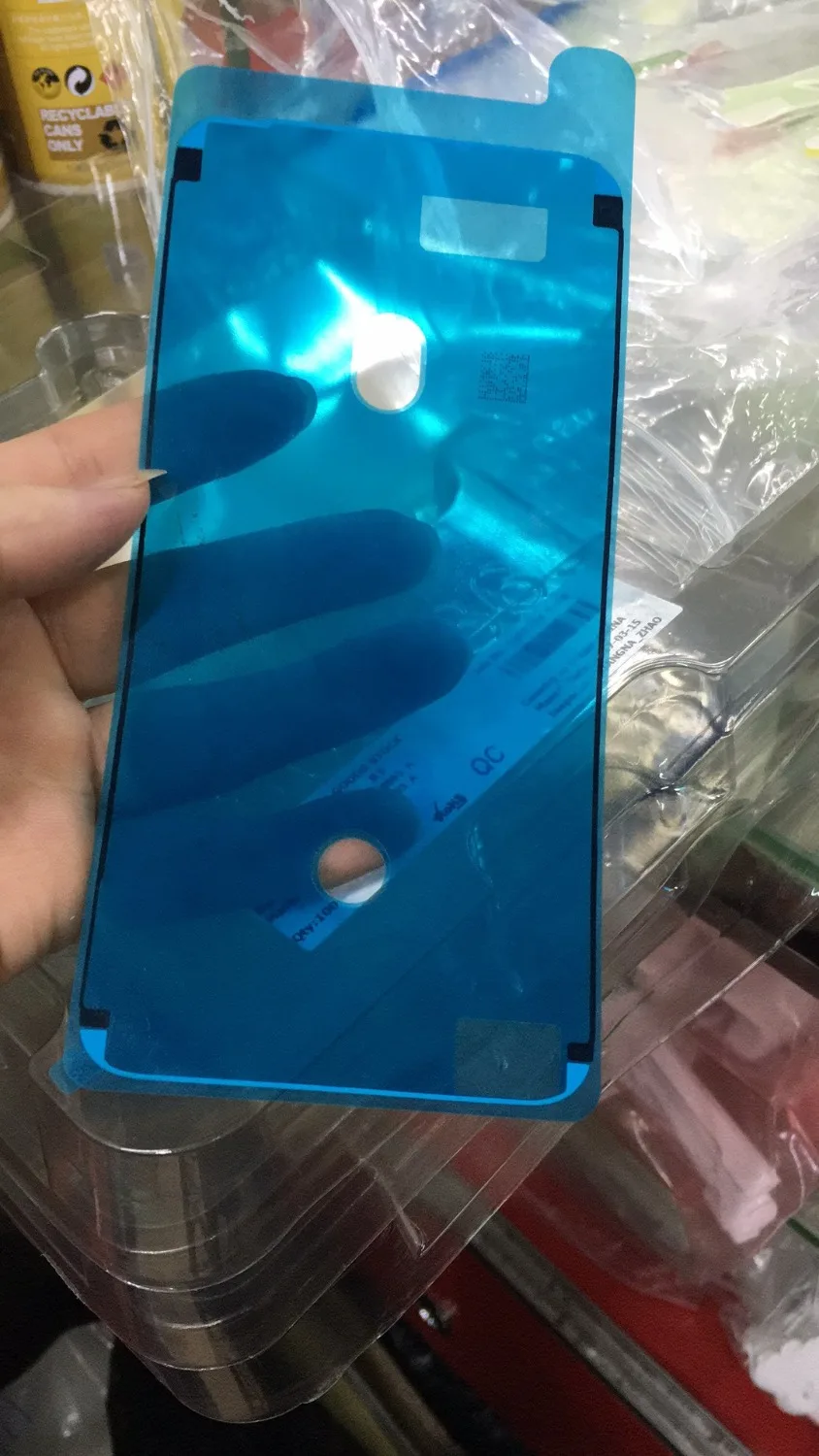 100 шт. водостойкая клейкая наклейка для iPhone xs max X 6S 7 8 Plus предварительно вырезанный