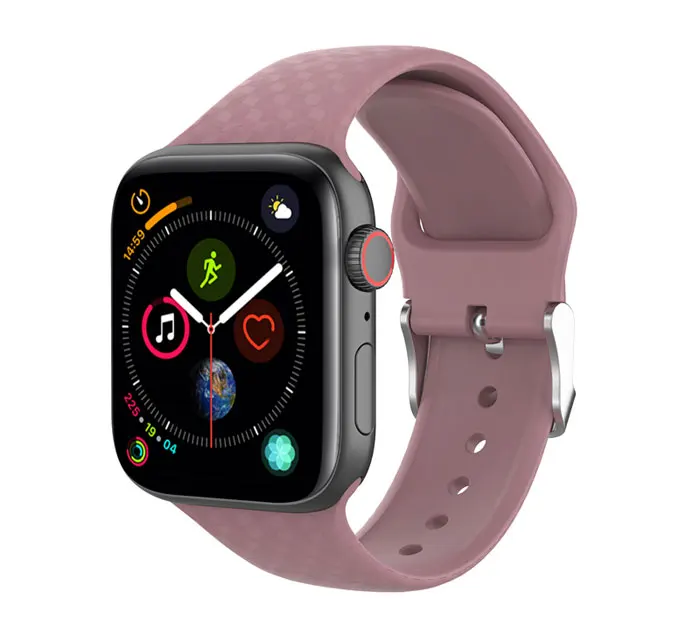 Bracelet pour Apple Watch silicone design Carbone