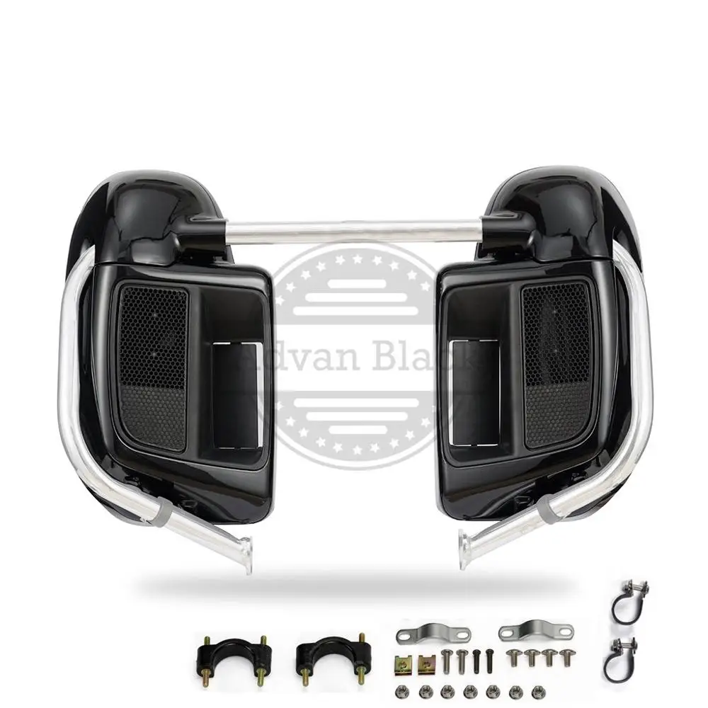 

Advan Black Vivid Glossy Black Lower Vented Fairing Kit For 2014 2015 2016 2017 Harley HD Touring Electra Street Road Glide FLHR