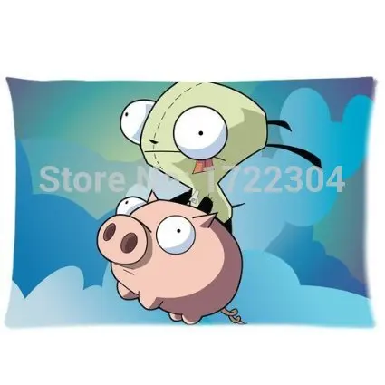 

Bedding Set 20x30 inch Twin Sides Pillow Case Invader Zim And Pig Soft Decorative Cotton Pillowcase