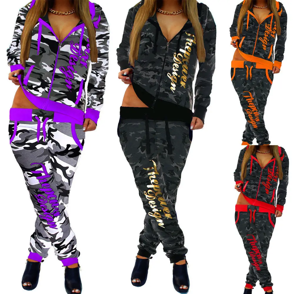 

Zogaa Autumn Women 2 Piece Set 2018 Hooded Tops and Pants Set Sport Wear Casual Women Outfits Fashion Clothes Tracksuit