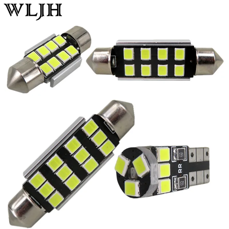 

WLJH 12x Pure White Canbus Mirror Light LED Interior Lighting Kit For Volkswagen VW GOLF MKV MK5 5 Golf GTI 2006 2007 2008 2009