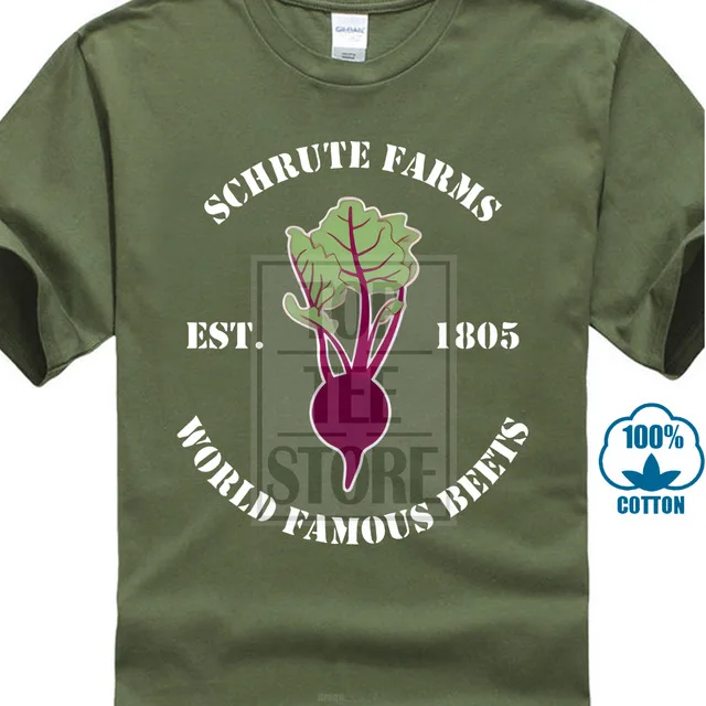 2018 офис Schrute Farms Beets смешная ситком ТВ шоу Дандер Миффлин черная футболка высокое