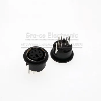 

10pcs/lot DIN terminal socket 6P Keyboard mouse sockets For PS2 socket