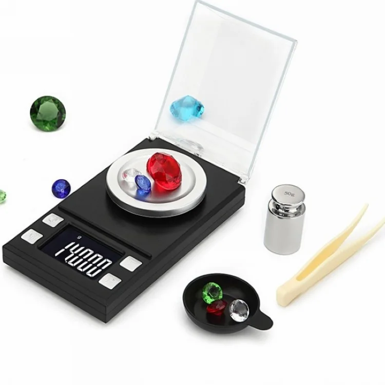 10g 20g 50g 100g 0.001g jewelry scale Milligram Electronic Digital Scale Pocket Diamond Weight Scale give Weight Tray Tweezers 10g 20g 50g 100g 0.001g jewelry scale Milligram Electronic Digital Scale Pocket Diamond Weight Scale give Weight Tray Tweezers