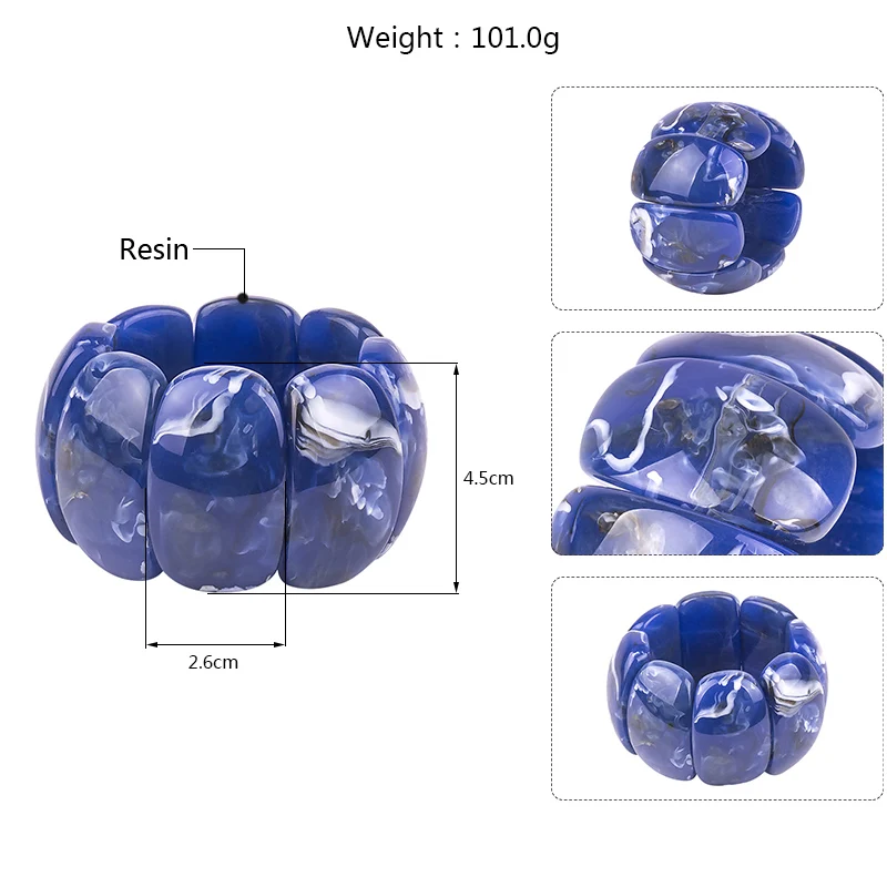 Классические резиновые манжеты модные большие браслеты для женщин растягивающиеся акриловые широкие геометрические Браслеты Женские Очаровательные простые ювелирные изделия