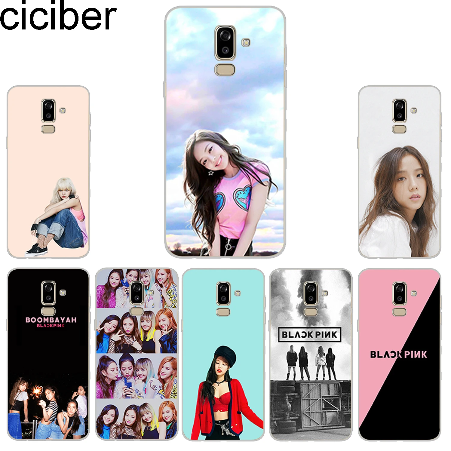 

ciciber Phone Case for Samsung Galaxy J5 J6 J7 J8 Soft Cover for Samsung J4 J3 J2 J1 Prime Core Plus 2016 2017 2018 Blackpink