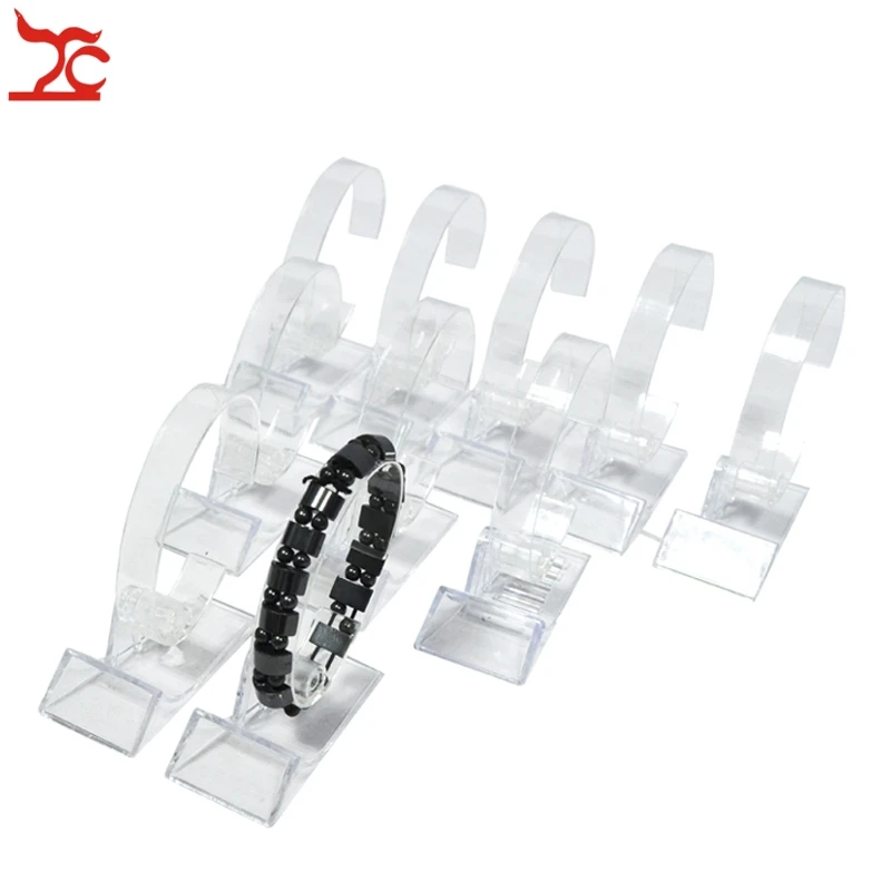Wholesale 10Pcs Acrylic Bracelet Display Rack Clear Rotating Watch
