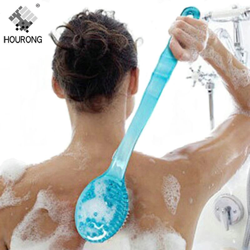 1 Pc حمام فرشاة مقبض طويل فرك الجلد غرفة استحمام وتدليك القدمين فرك فرشاة ل عودة تقشير فرش الجسم الحمام اكسسوارات