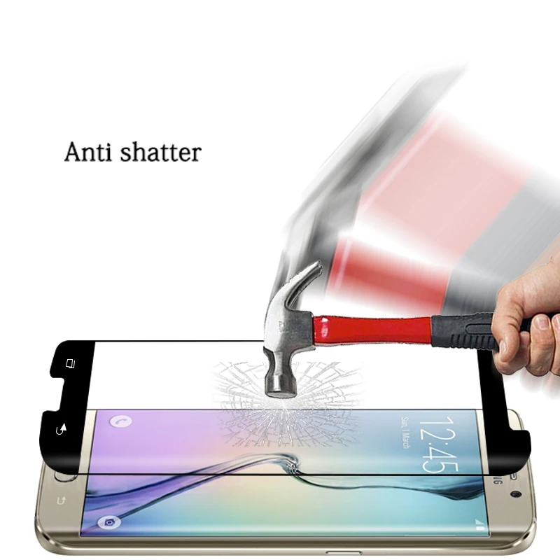 Фото Закаленное стекло для Samsung S6 EDGE SM-G925F G9250, полное покрытие, изогнутая 3D пленка, защитная пленка для экрана с инструментами для очистки №4