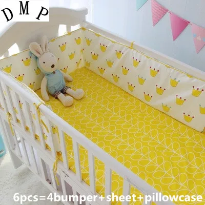 

Promotion! 6pcs Girls Baby Crib Bedding set Embroidered Baby Bumpers Sheet ,include (bumpers+sheet+pillow cover)