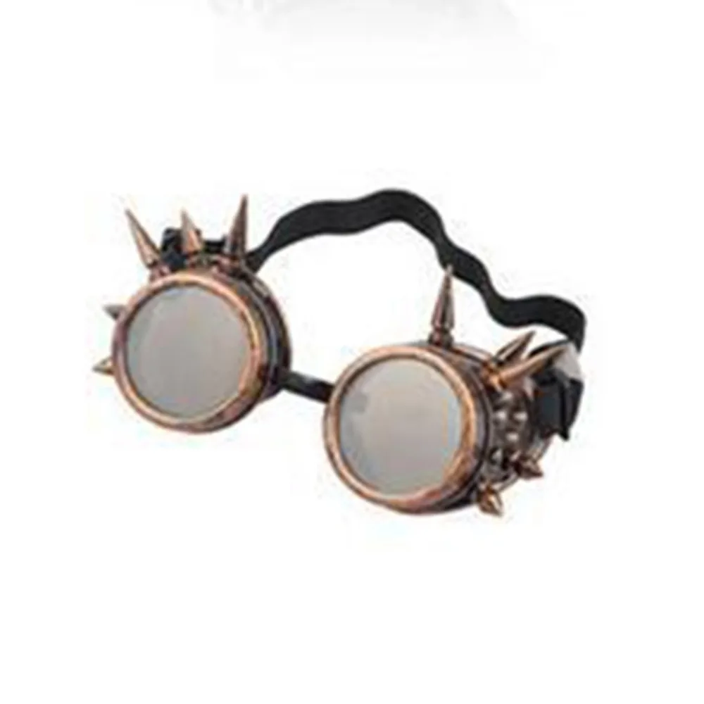 Винтажные кибер-очки в стиле стимпанк, 3D, линзы в виде черепа, солнцезащитные очки в стиле ретро, панк, готика, очки с заклепками, сварочные очки в готическом стиле на Хэллоуин