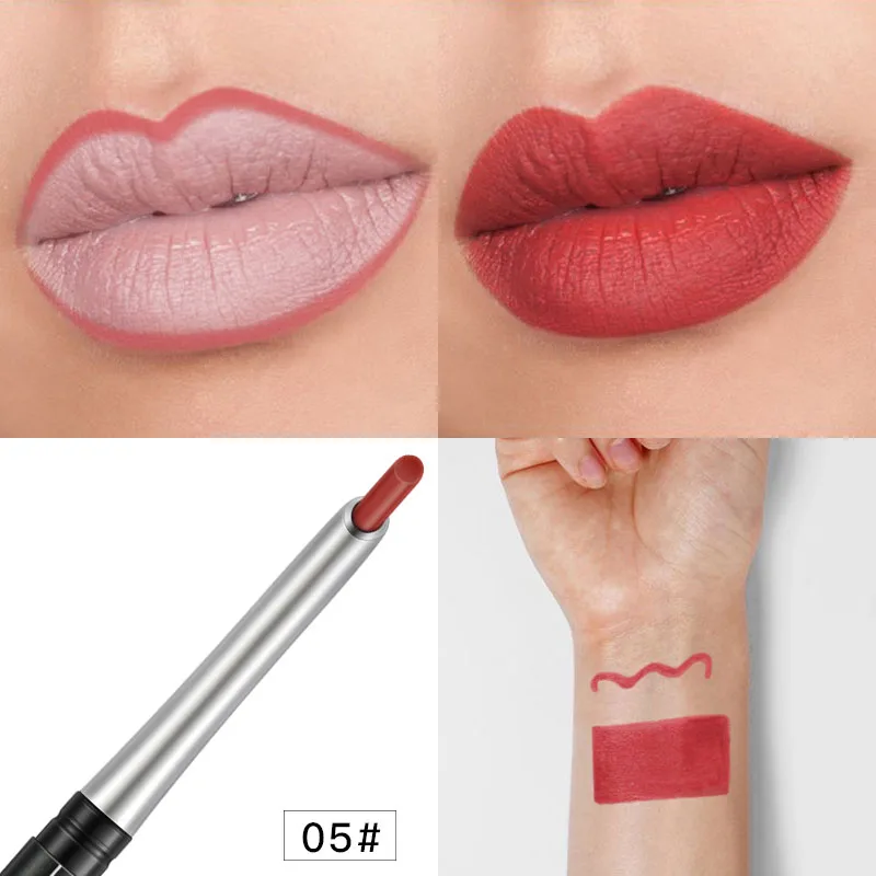 Pudaier матовый карандаш для губ 17 цветов телесный макияж коричневый сексуальный красный губная помада водонепроницаемый стойкий Контурный карандаш для губ PD065 - Цвет: 05