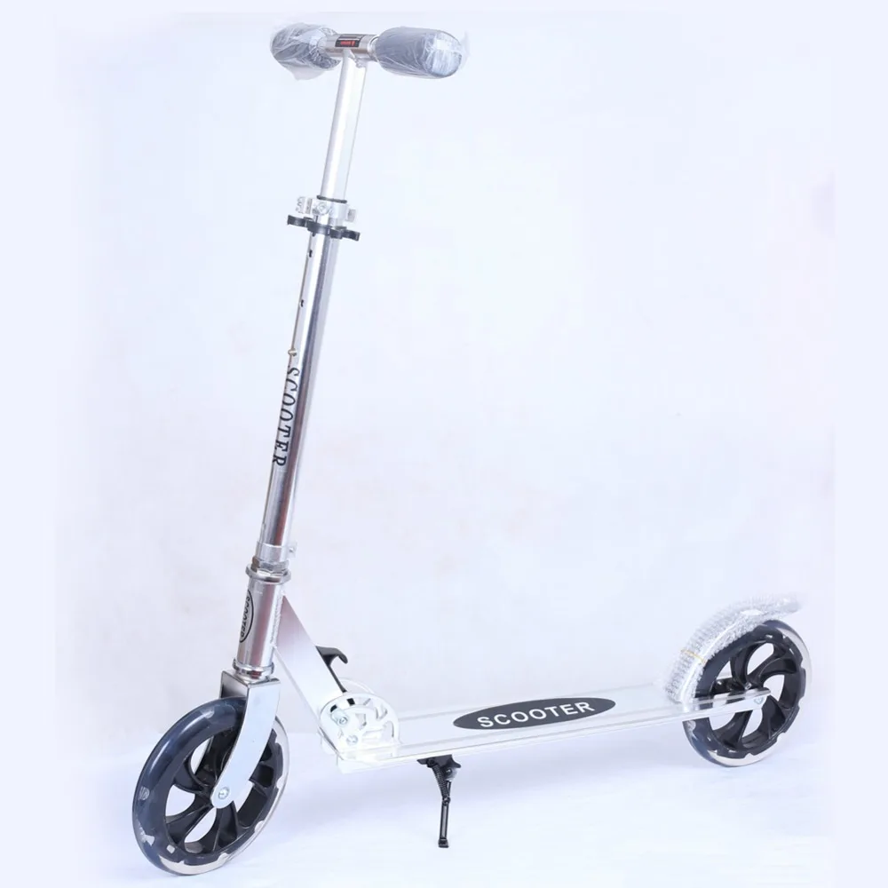 2 Wheel Scooters Adult Kick Scooter Foldable Portable PU 2wheels Hand brake