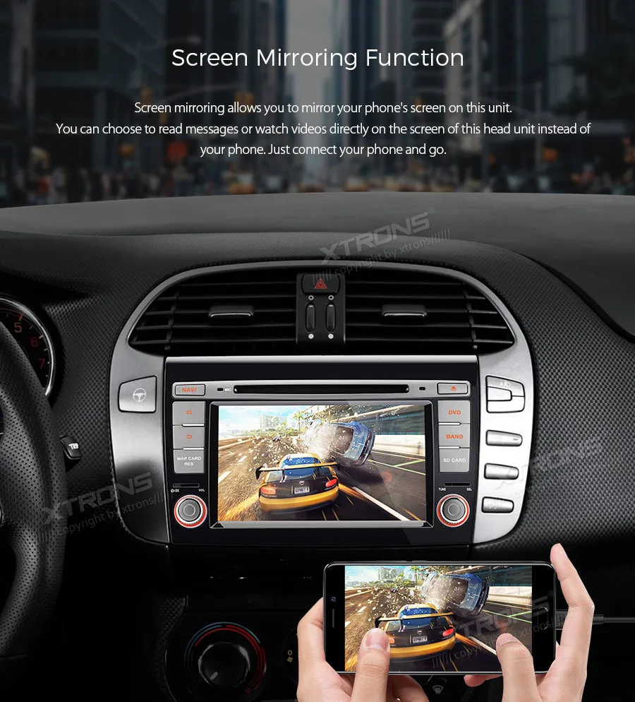 Excellent 7" Android 8.1 Oreo OS Car DVD Multimedia Navigation GPS Radio for Fiat Bravo (198) 2007-2014 with Split Screen Function Support 10