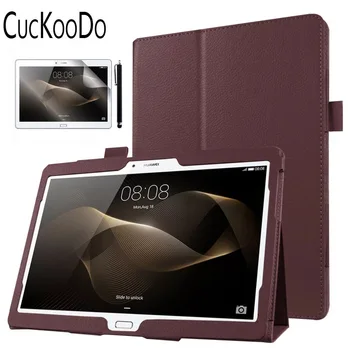 

CucKooDo Slim Folding Stand Cover with Auto Wake / Sleep for Huawei MediaPad M2 Pad 10 inch +Stylus +Screen Film