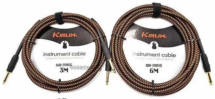 Высококачественный кабель для электрогитары, IWB-201BSG, 3 м/6 м, кабель для бас-гитары, медная линия