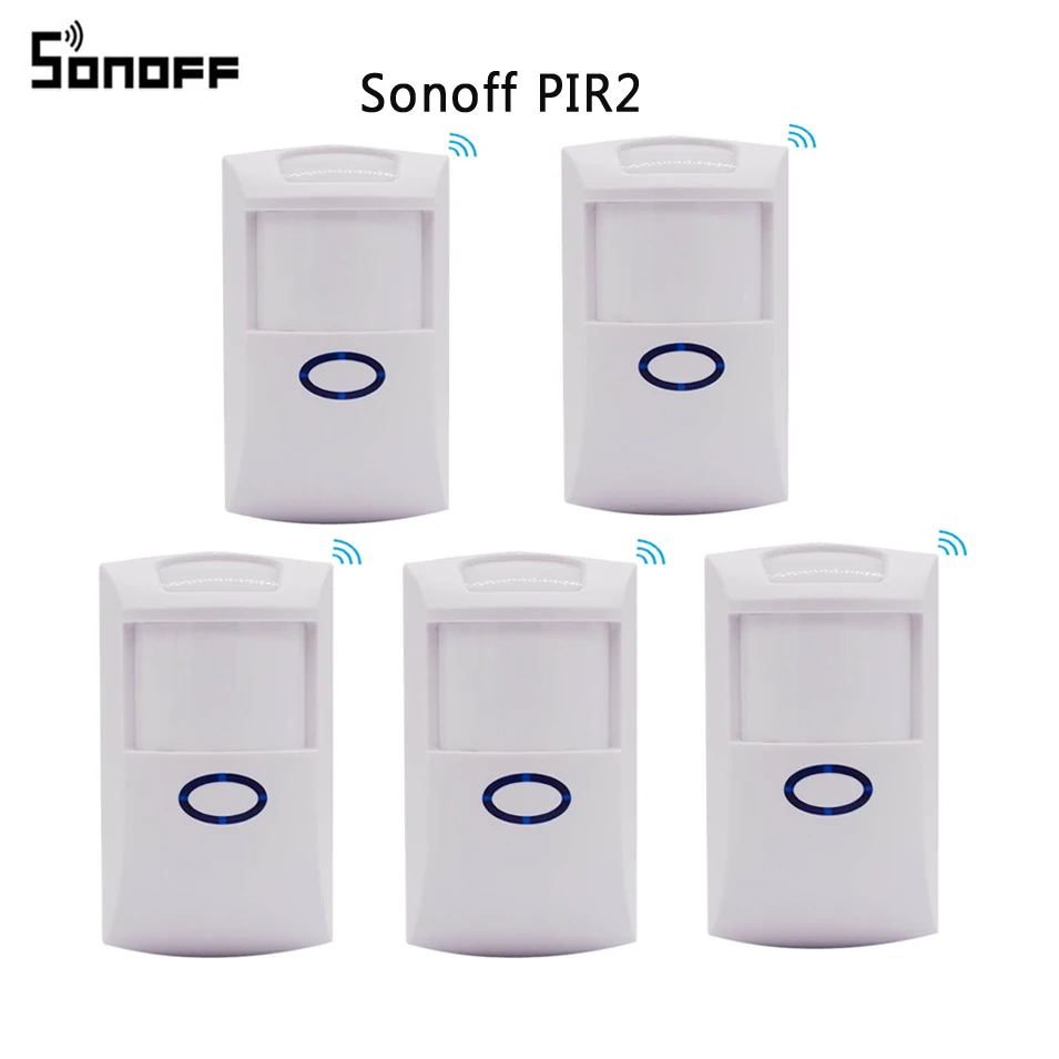 Sistema de Alarme Sensor de Movimento Pir sem Fio de Automação do Sistema de Trabalho com Sonoff Mhz rf Smart Home Security Ponte 5 Pcs Pir2 433