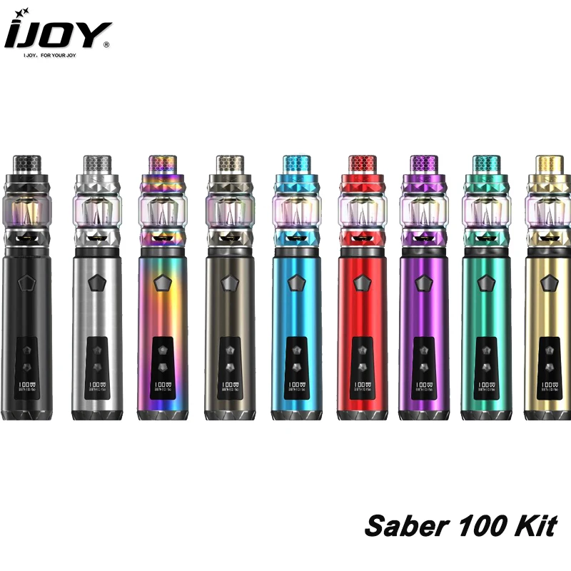 Original IJOY Saber 100 Kit Tube Mod Vape 100W With IWEPAL chip Diamond subohm tank 5.5ml
