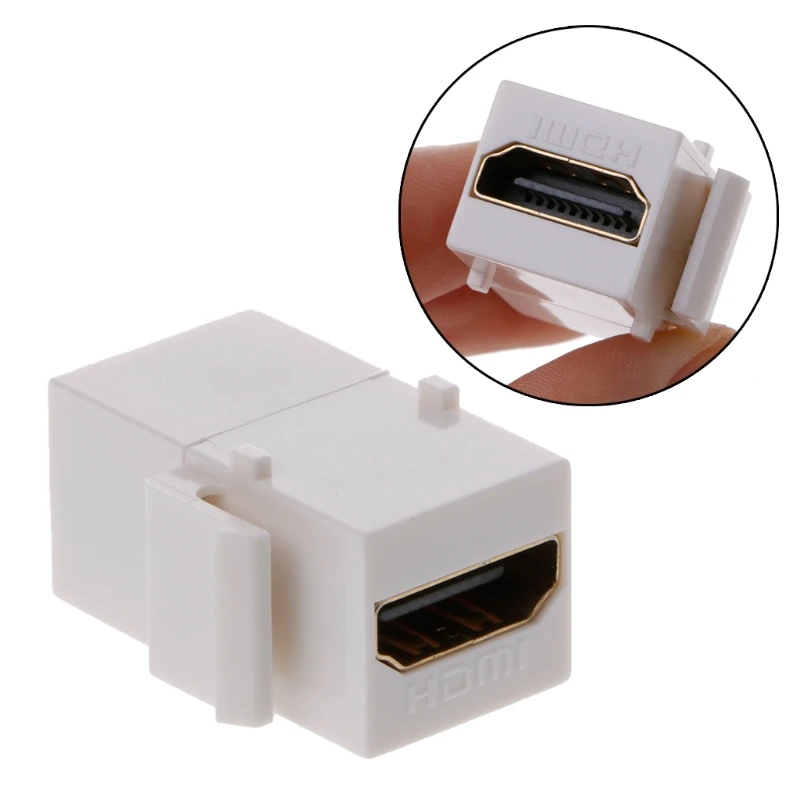

YAM 1PC Keystone HDMI Connector HDMI Insert Coupler Slot Female To Female