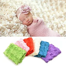 Мальчик девочка роз Одеяло Симпатичные новорожденных Фотография реквизит для фотосессии коралловый Обёрточная бумага Bebe Пеленальный Задний план аксессуар Лидер продаж