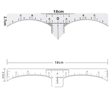 Одноразовая бровь большая линейка аксессуары для микроволокна инструмент измерения маркер Перманентный макияжный стикер татуировки ящик для инструментов
